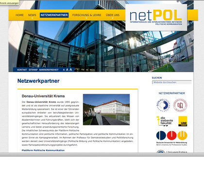 screenshot netpol website
